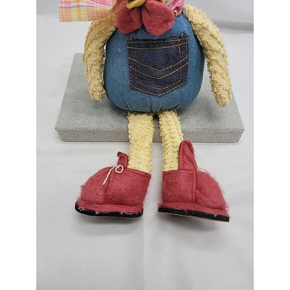 TB Toy Trading Co Plush Chicken Shelf Sitter Heavy Bean Bottom 13" Country Folk - Picture 4 of 16